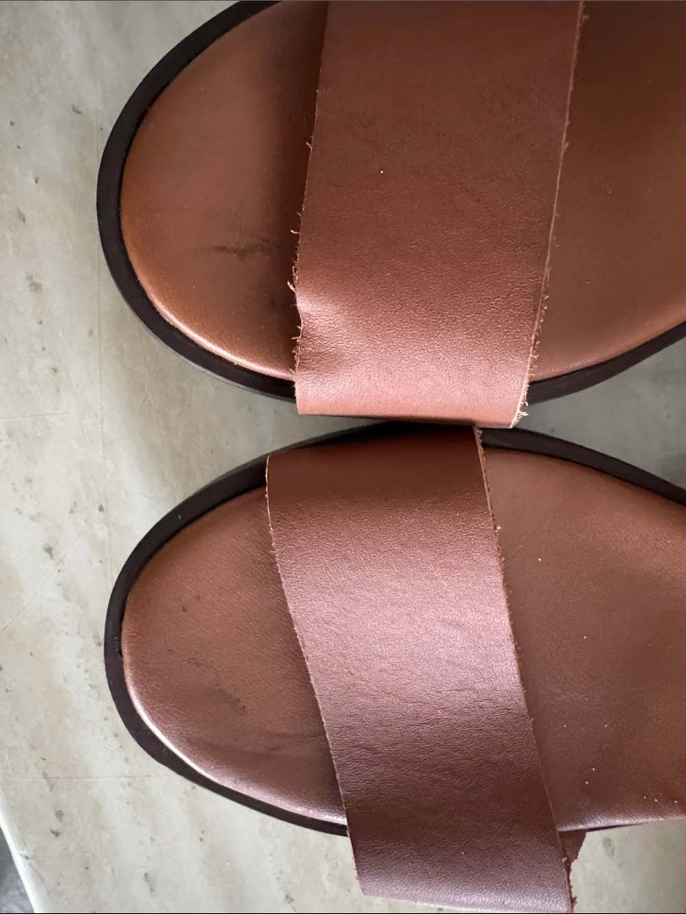 Steve Madden Brown Leather Wedge Sandals with Silver Buckle